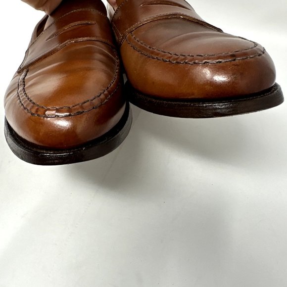 Crockett & Jones GENUINE CORDOVAN penny loafers shoes Size 9 E leather shoe Tree - Picture 9 of 15